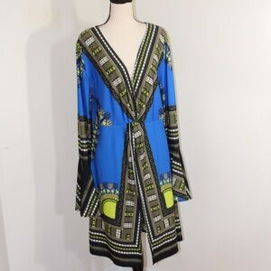 Ashley Stewart, long sleeve ,  V neckline dress